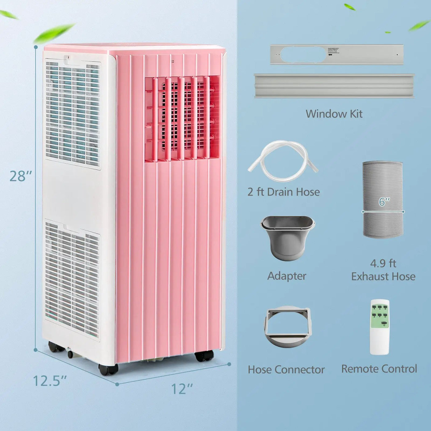 3-in-1 10000 BTU Air Conditioner with Humidifier and Smart Sleep Mode by DirectDeals