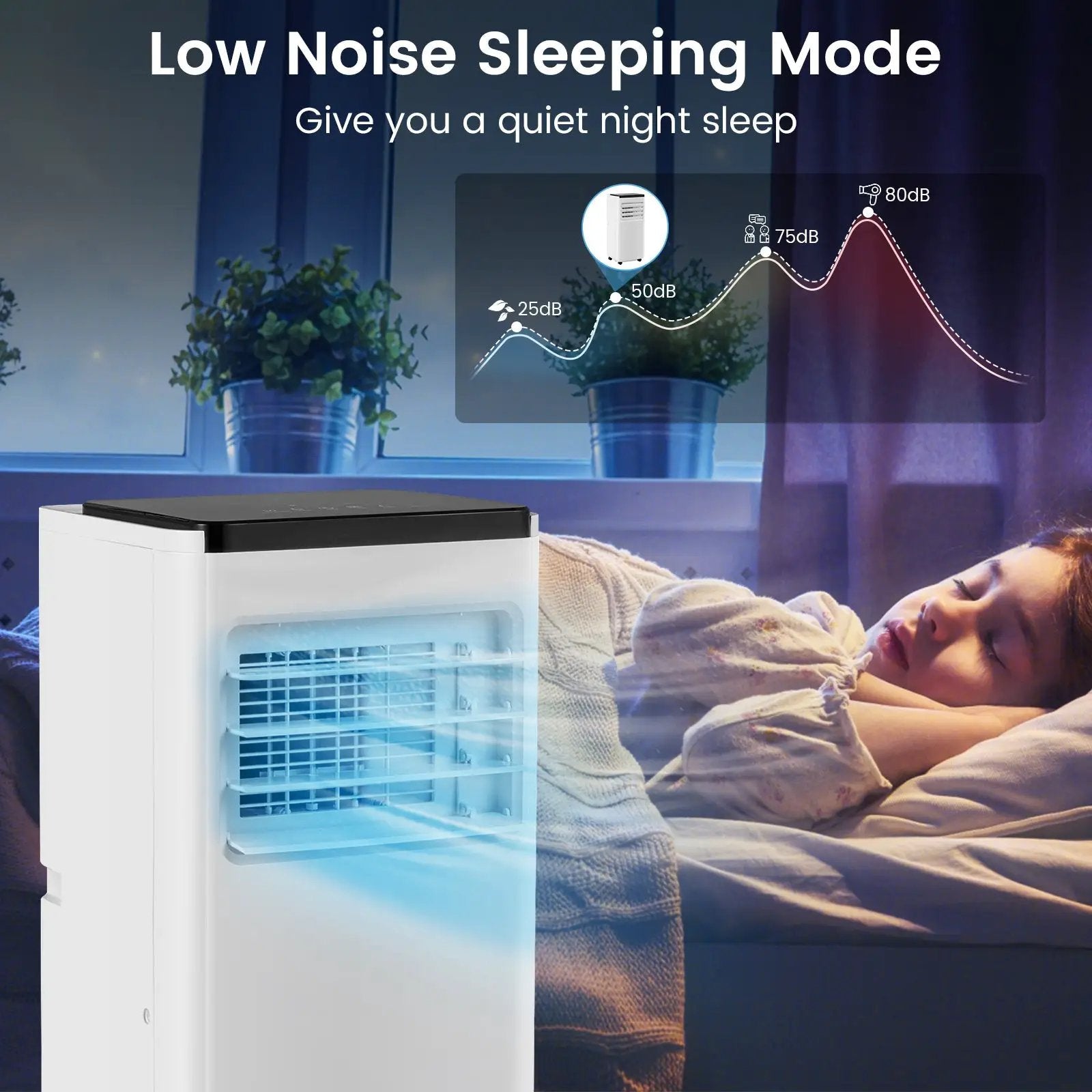 Portable Air Conditioner 8000 BTU with Remote Control by DirectDeals