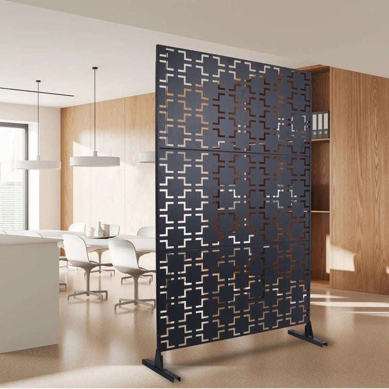 Outdoor & Indoor Metal Privacy Freestanding Decorative Screen by Unique Piece Furniture