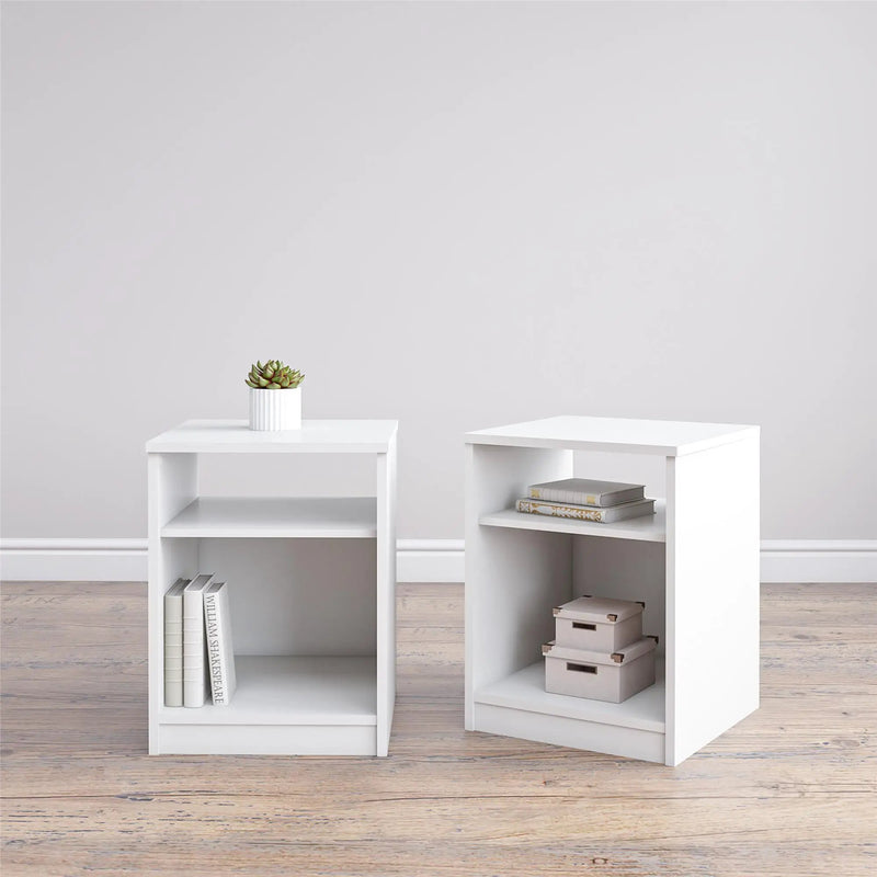 Open Shelf Nightstand - White by Unique Piece Furniture