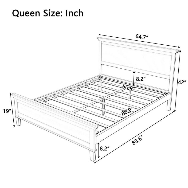 Mid-Century Modern Wood Platform Bed by HouseOfZazla
