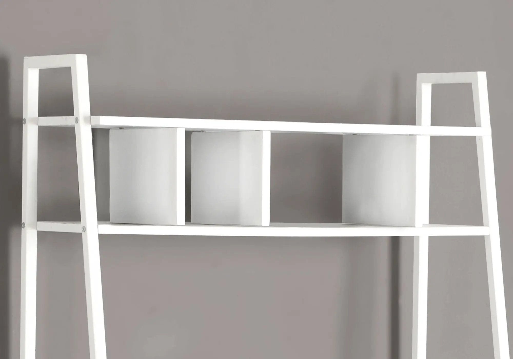 Computer Desk for Home Office, Laptop & Storage Shelves - White by HouseOfZazla