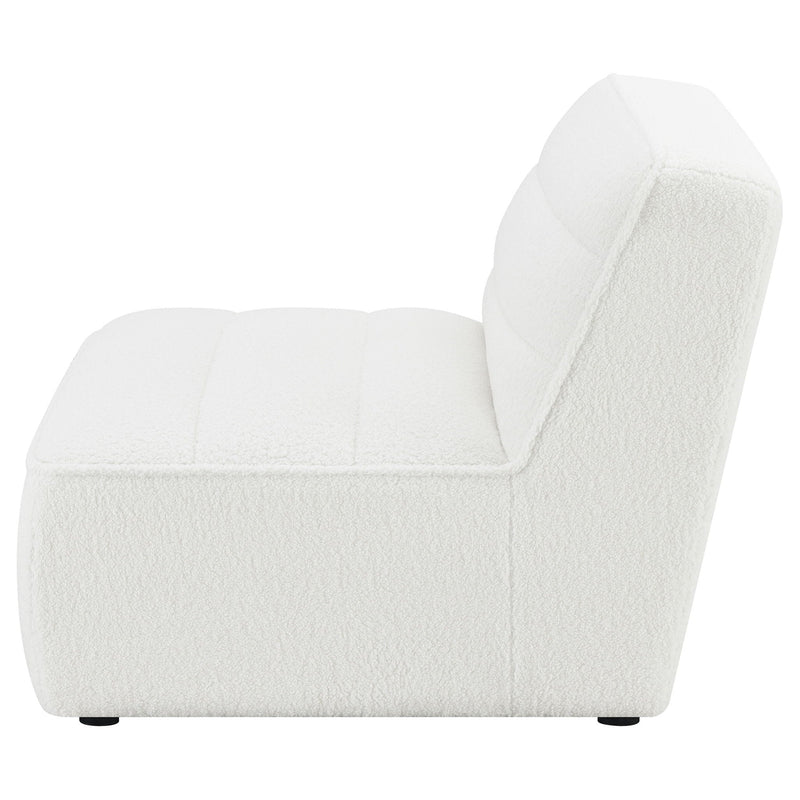 Bonnie - Upholstered Armless Chair With Channel Tufting - Ivory by HouseOfZazla