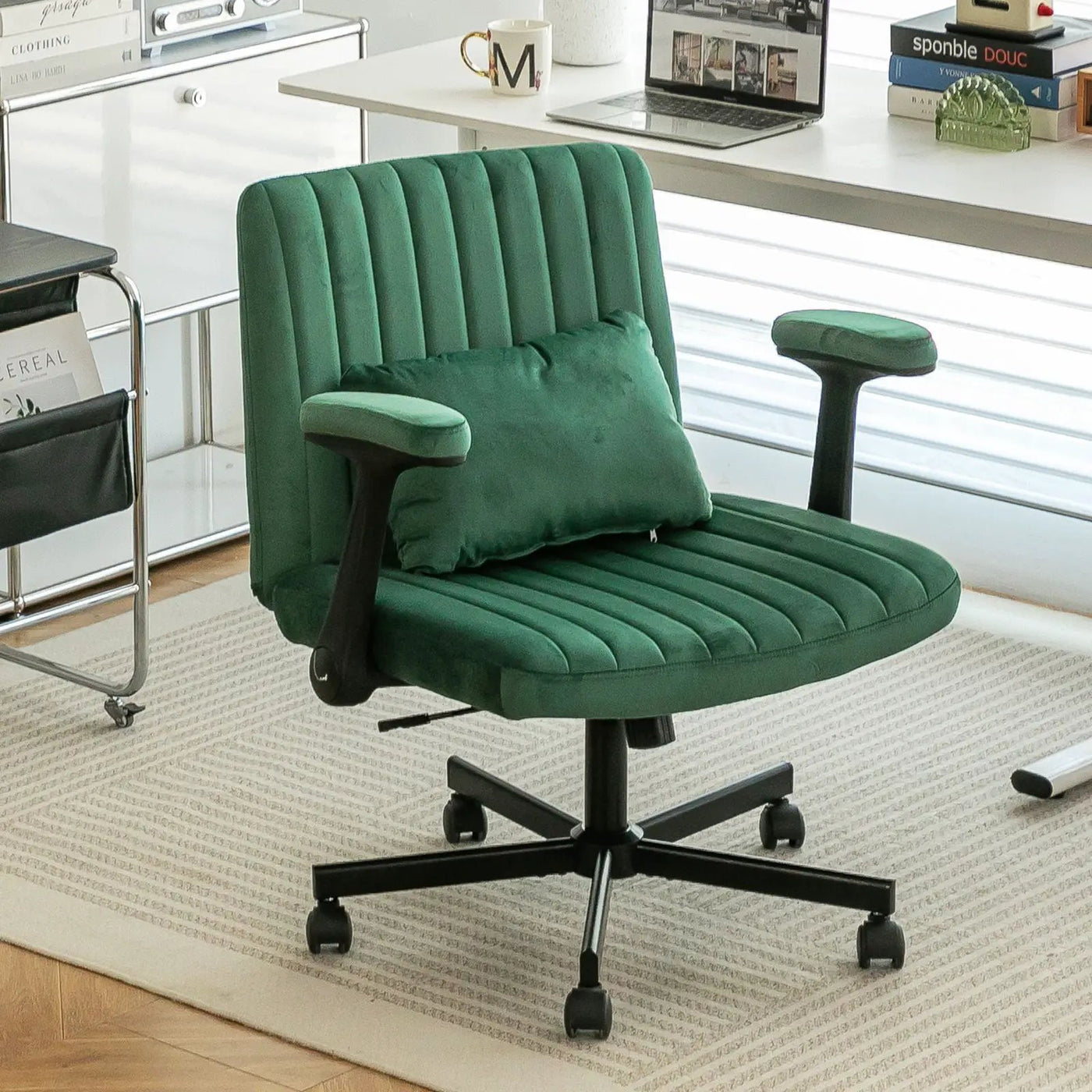 Criss Cross Armrest Office Chair With Wheels by HouseOfZazla