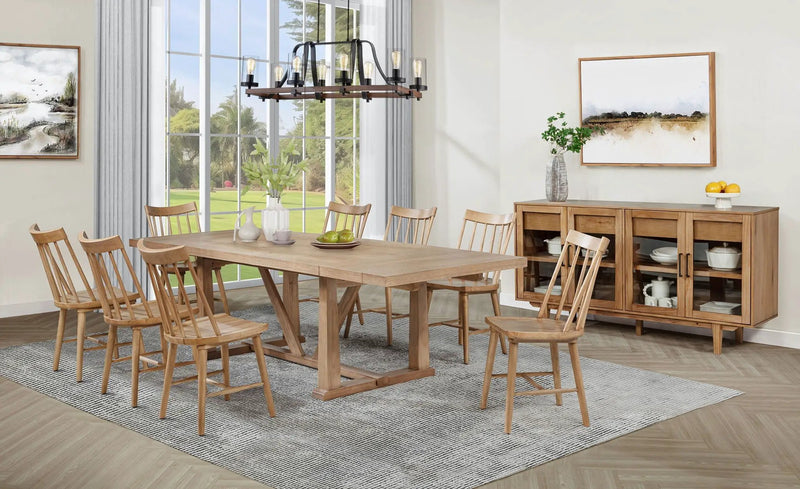 Middleton 10-piece Extension Leaf Dining Set Natural Brown by Unique Piece Furniture