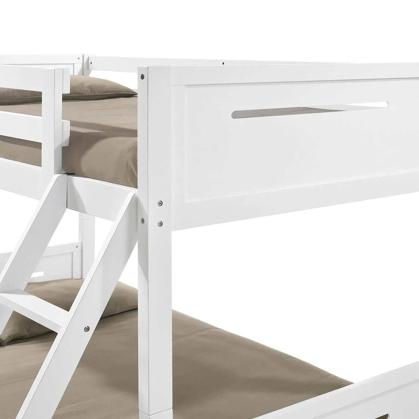 Bunk Bed With Built In Ladder, Safety Guardrails And Angled Access Step by HouseOfZazla
