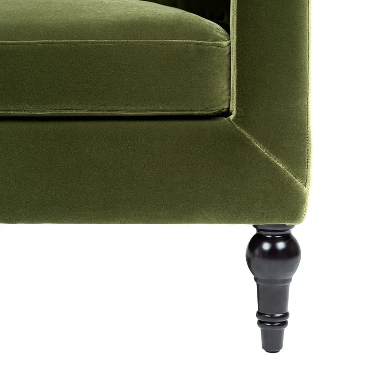 Josephine 33" Upholstered Accent Chair, Olive by HouseOfZazla