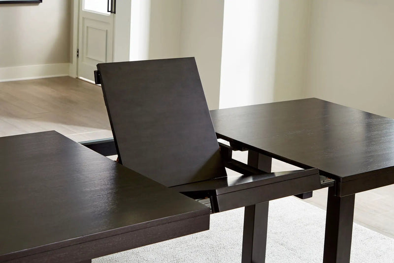 Neymorton - 7 Pc. - Rectangular Extension Table, 6 Side Chairs - Dark Grayish Brown by Unique Piece Furniture