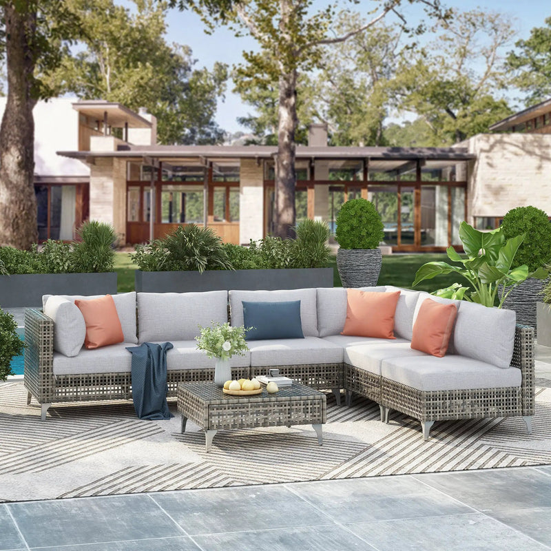 K&K 7-Piece Wicker Patio Furniture Set by HouseOfZazla