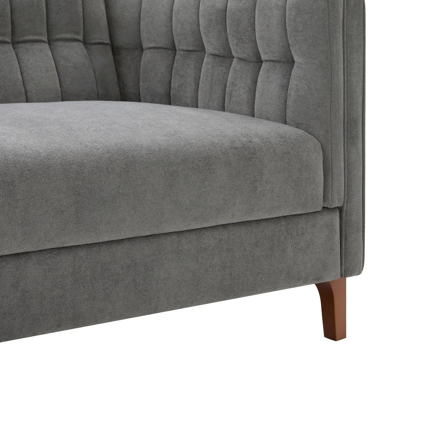 Modern 3 Seater Sofa Upholstered Couch with Curved Armrests by HouseOfZazla