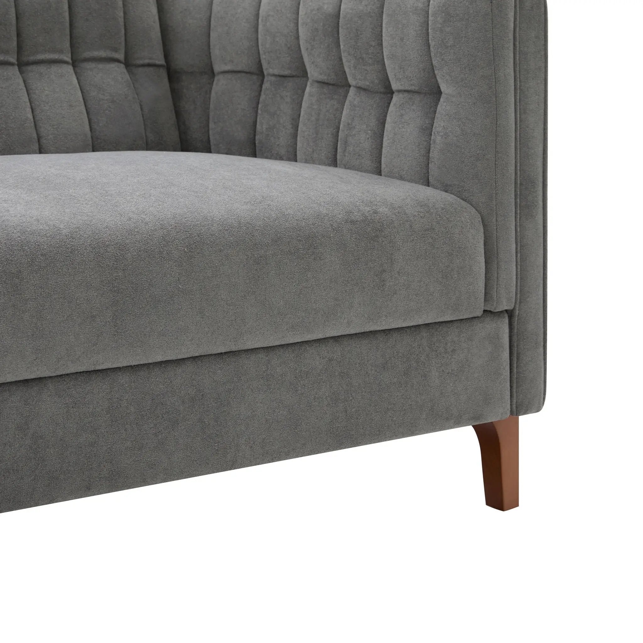 Modern 3 Seater Sofa Upholstered Couch with Curved Armrests by HouseOfZazla