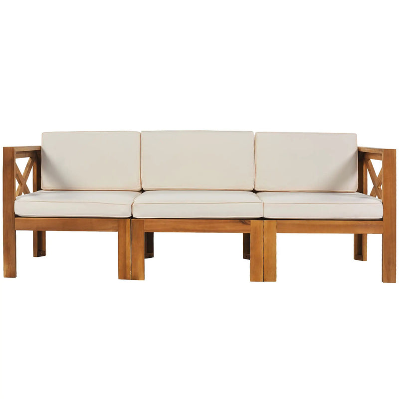 Topmax Outdoor Patio Wood 5-Piece Sectional Sofa Seating Group Set by HouseOfZazla