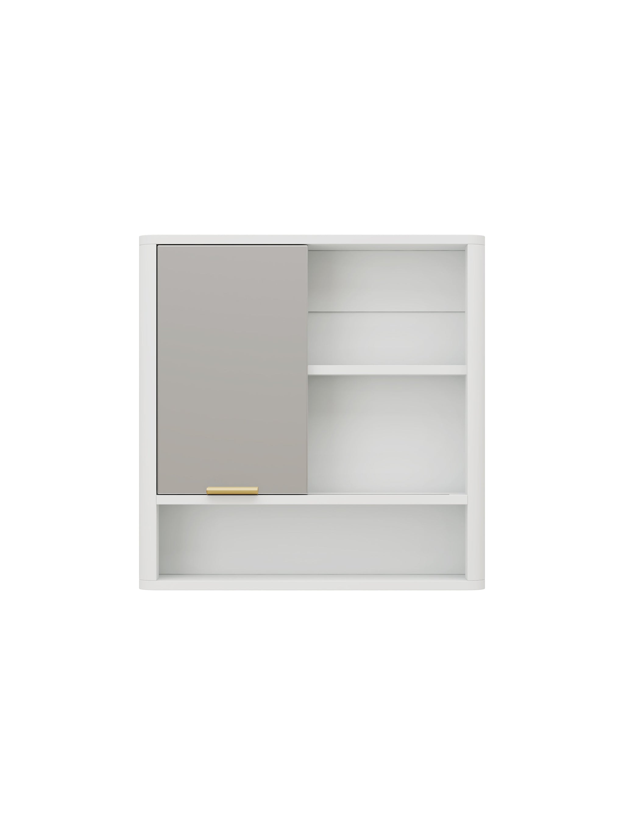 Modern Bathroom Mirror Cabinet with Open Shelves by HouseOfZazla