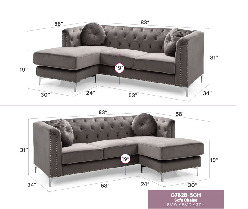Soft y Micro Suede Sofa Chaise by HouseOfZazla