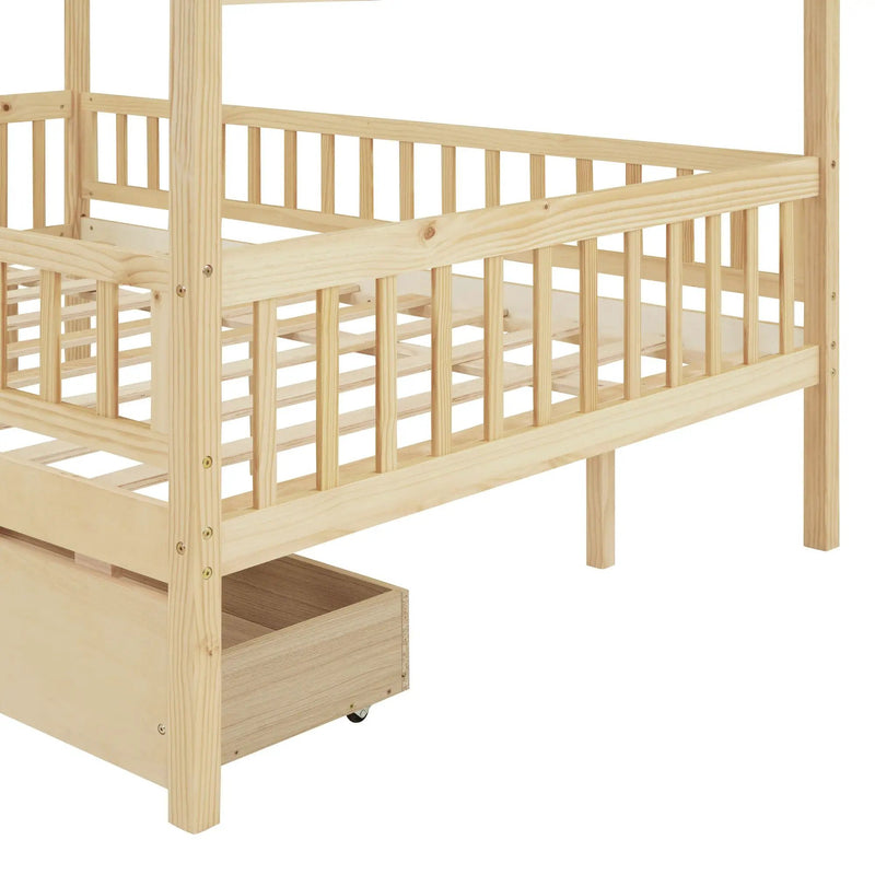 House Bed With 2 Drawers by Unique Piece Furniture