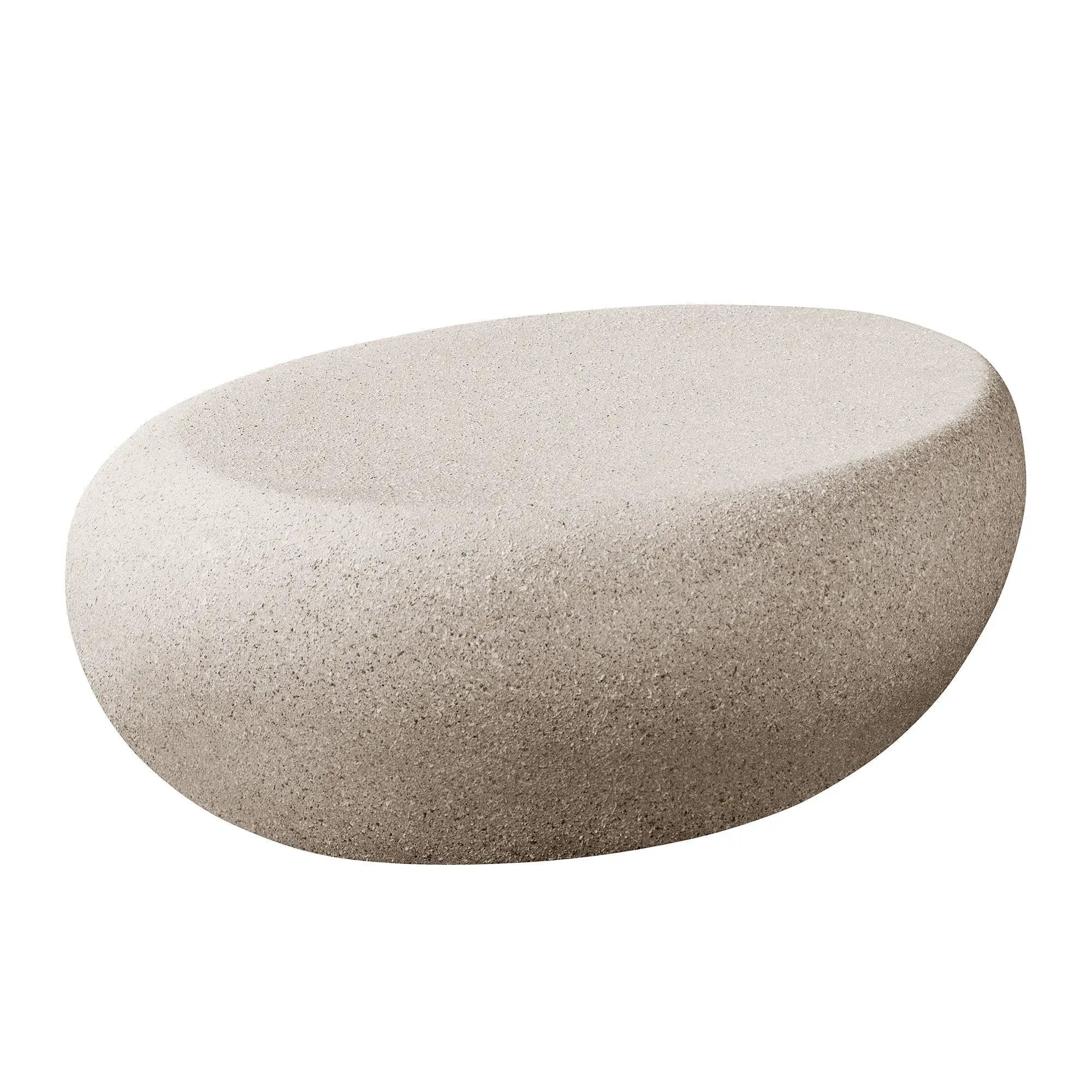 43.31'' Fiberglass Elliptical Coffee Table for Living Room by HouseOfZazla