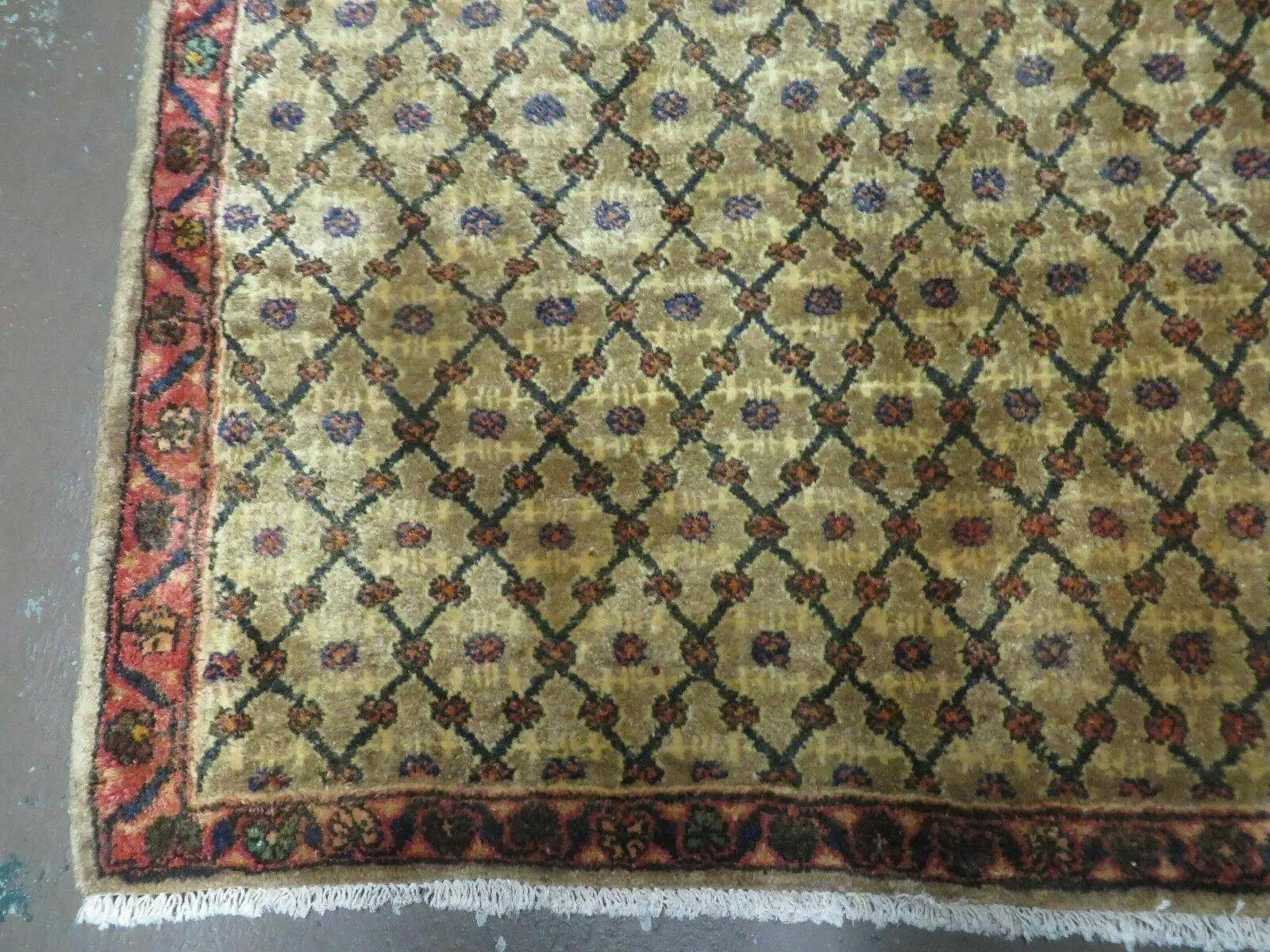 4' X 6' Handmade Indian Allover Wool Rug Camel Hair Color #119 by Jewel Rugs