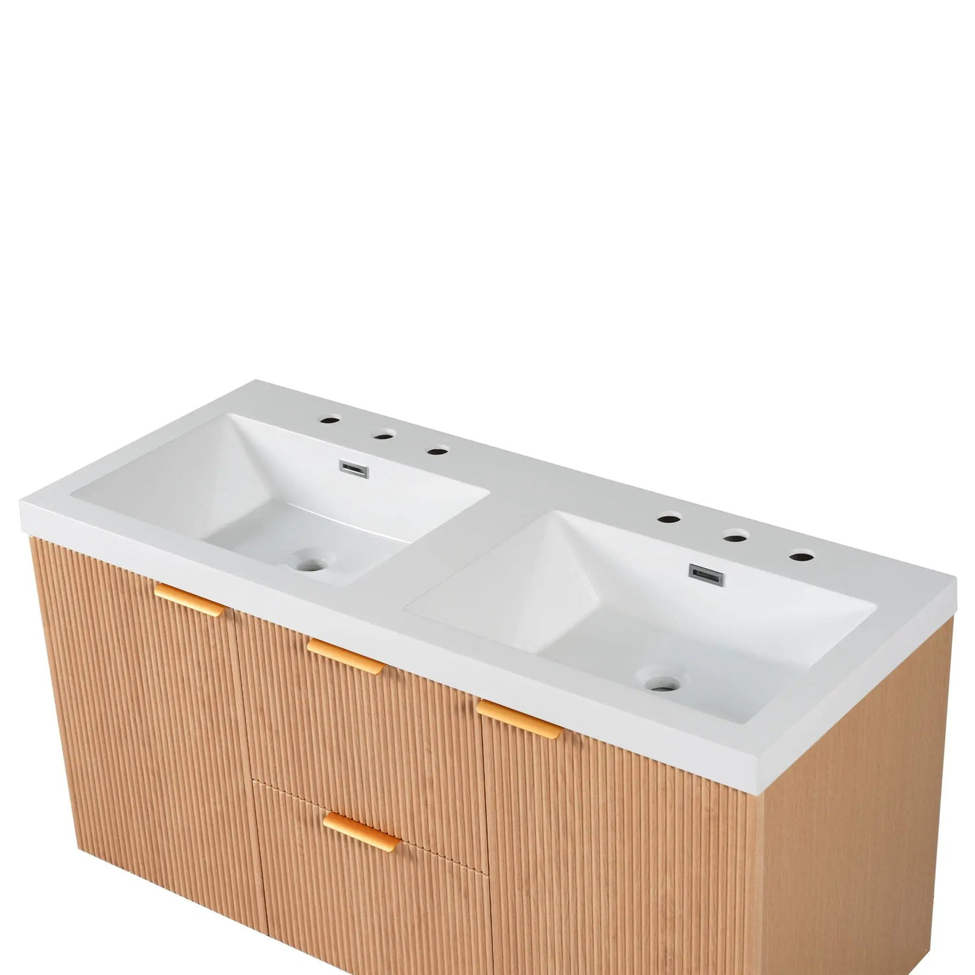 Modern Wall Mounted Bathroom Vanity, Soft Close Doors by HouseOfZazla