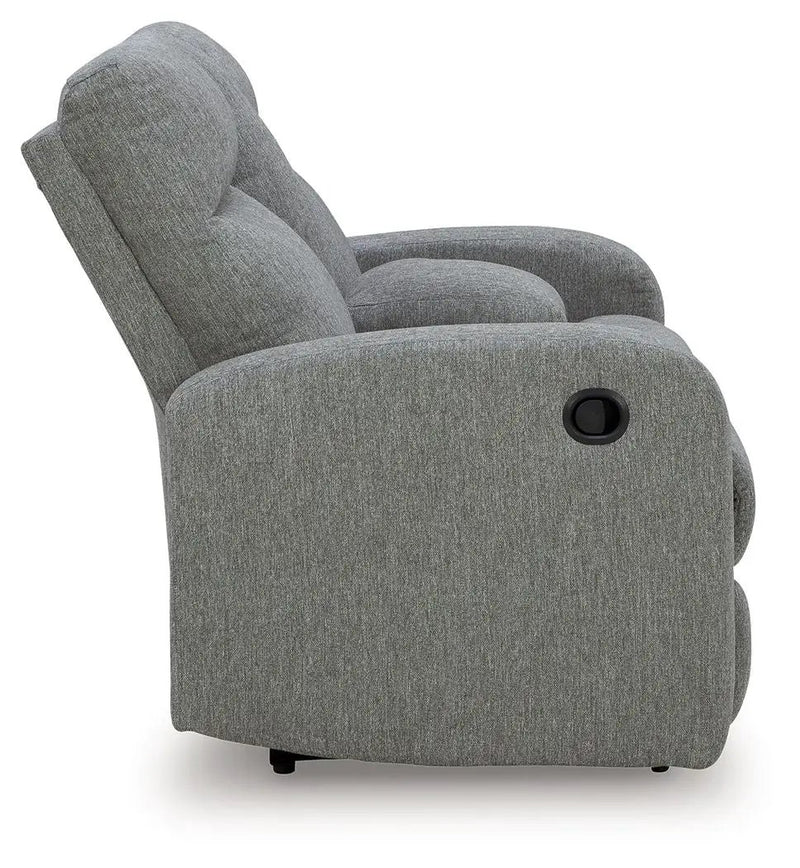 Gauntlet - Double Recline Loveseat With Console - Sterling by Unique Piece Furniture