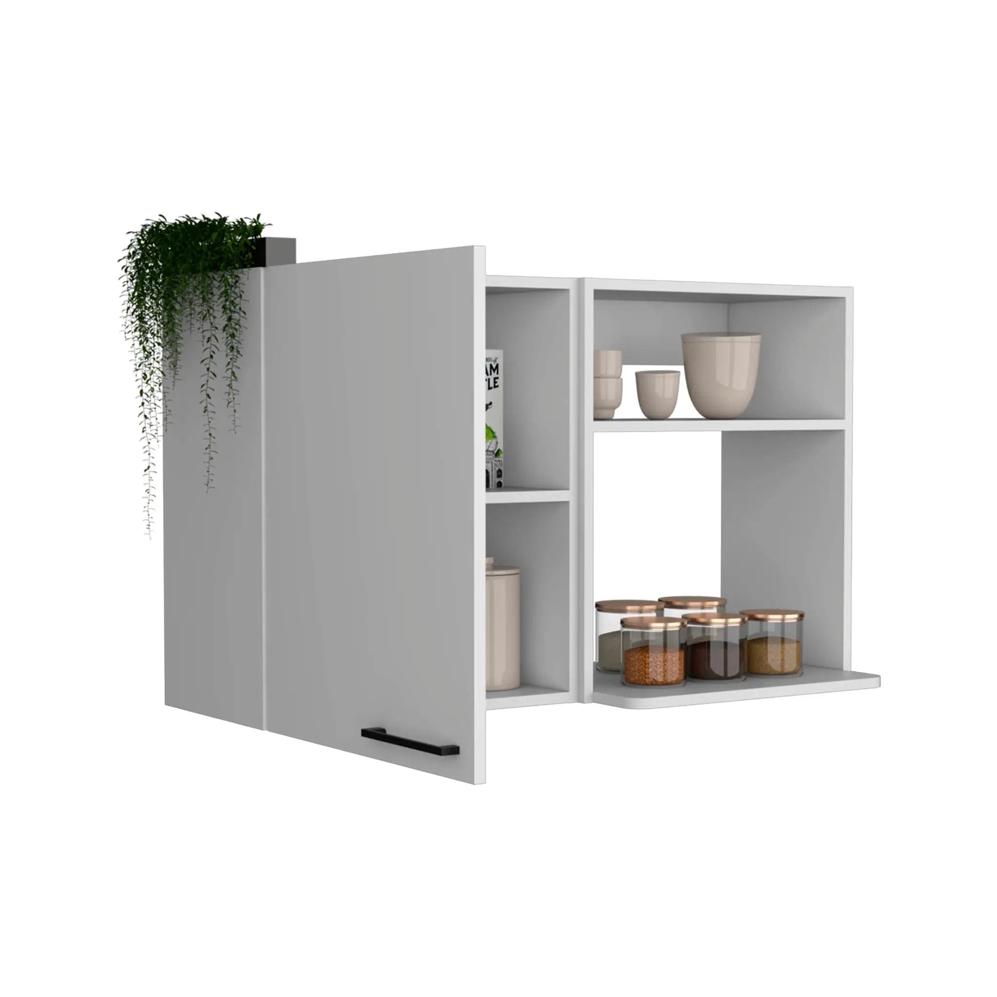 Burwood Kitchen Wall Cabinet with 2 Doors and Shelves - White by HouseOfZazla