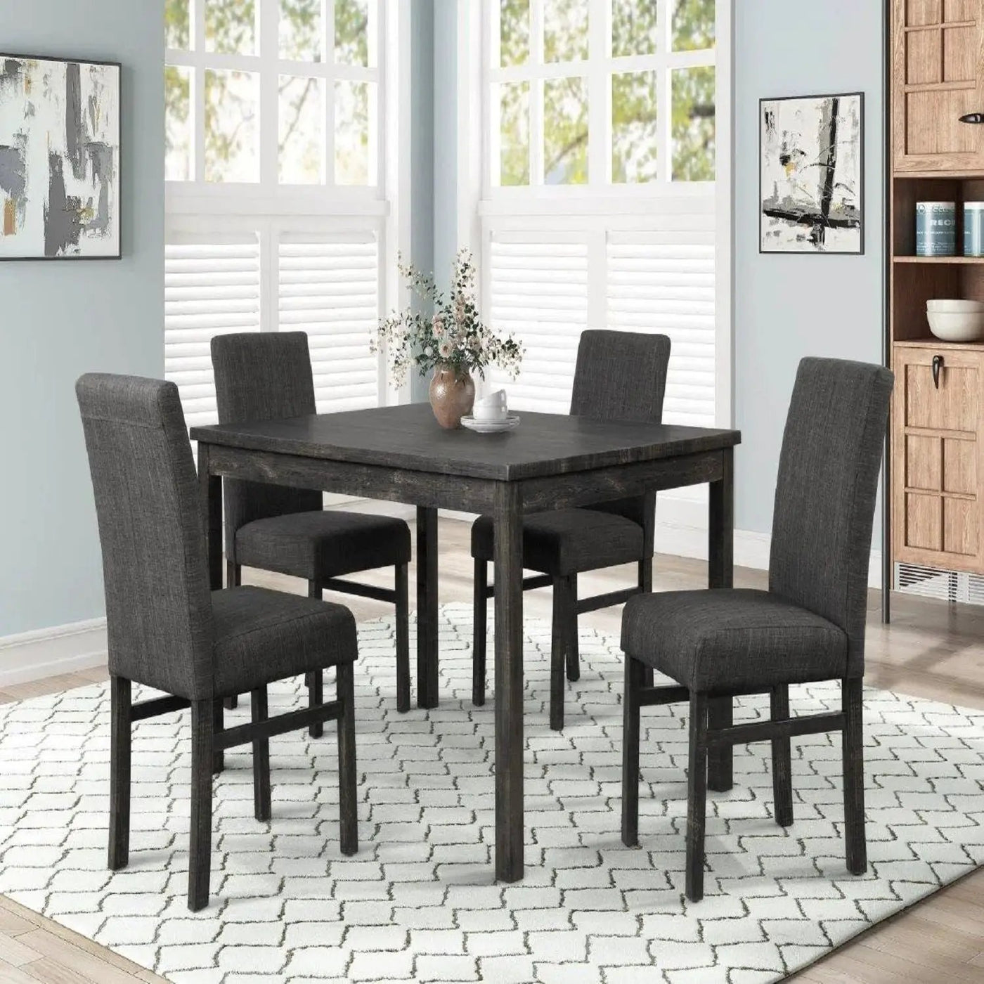 Transitional Upholstered Dining Chair For Kitchen (Set of 2) by HouseOfZazla