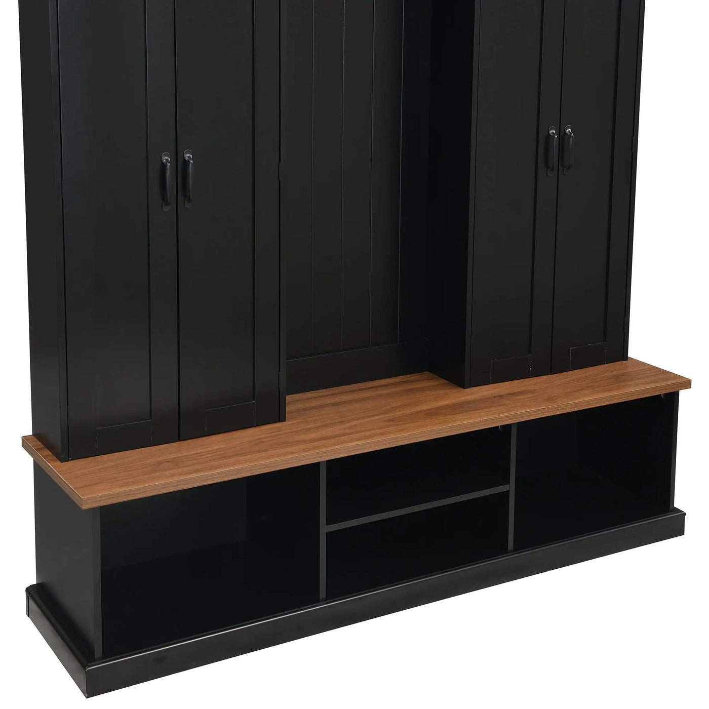 Entryway Hall Tree With Bench, 3 Top Cubbies & Bottom Storage Space by HouseOfZazla