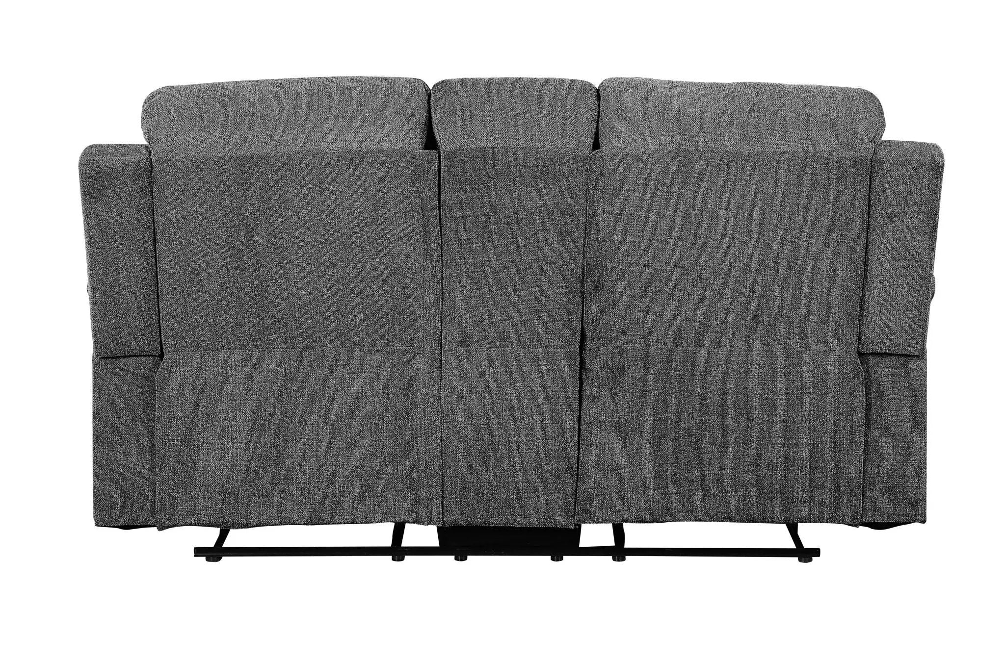 Kalen - Chenille Loveseat With Console - Gray by Unique Piece Furniture