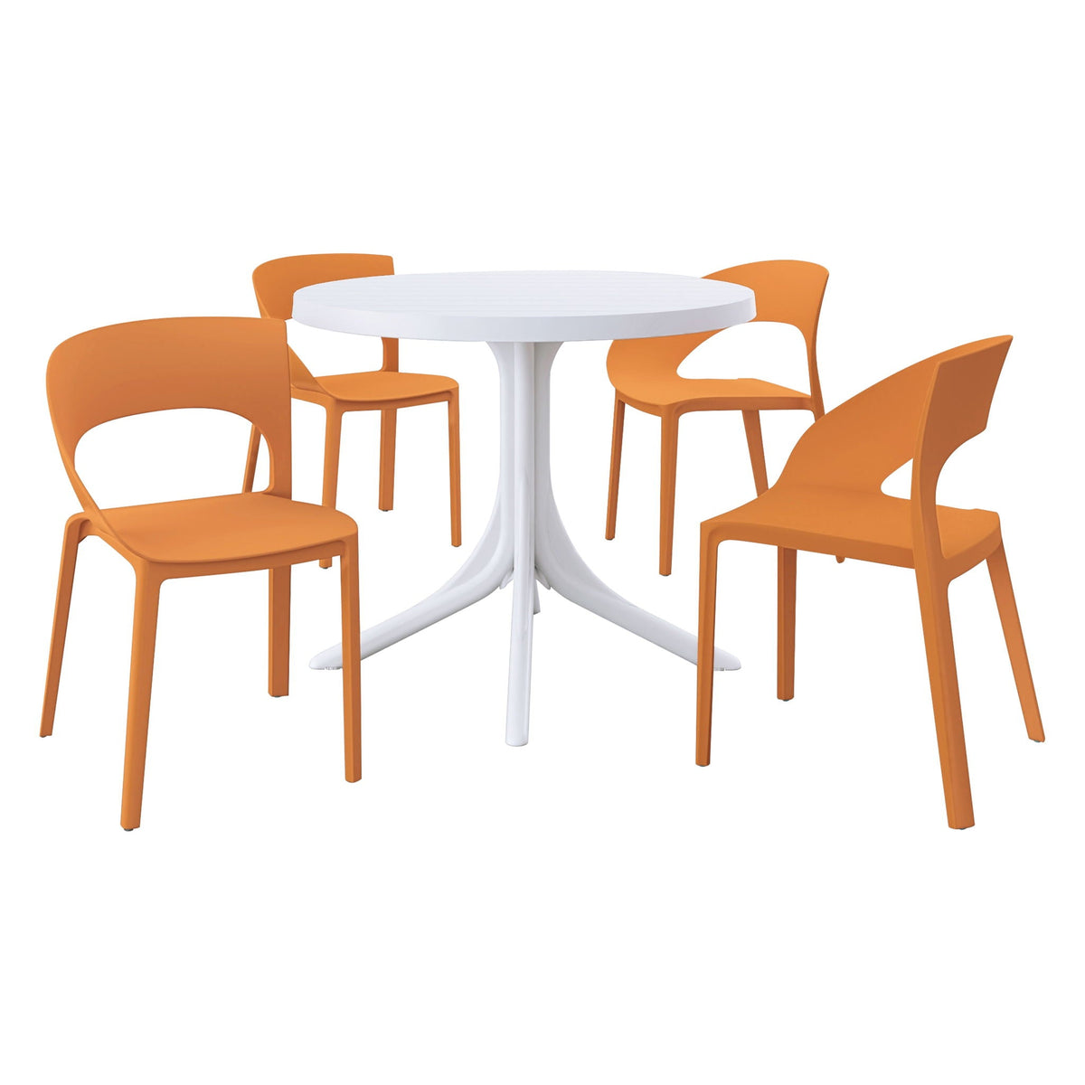 4 Piece Set Of Modern Designed Single Chairs With Round Table, photo 9 of 14