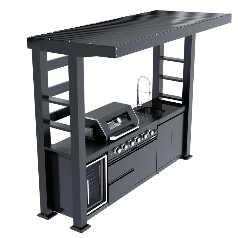 110-Inch Deluxe Stainless Steel Gas Outdoor Kitchen Grill by HouseOfZazla