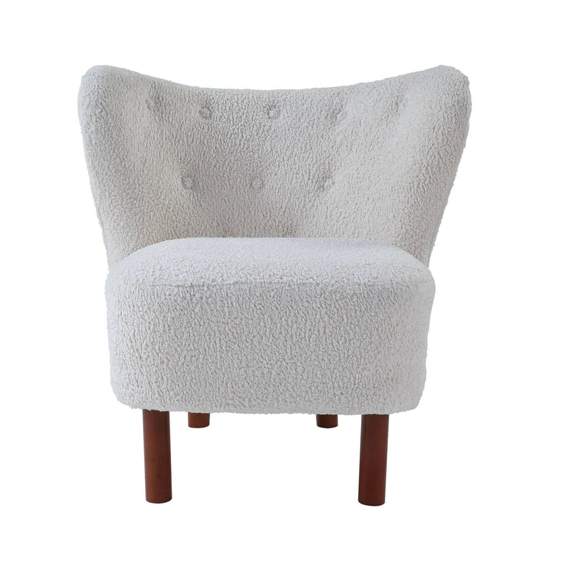 Zusud Teddy Sherpa Accent Chair - White by HouseOfZazla