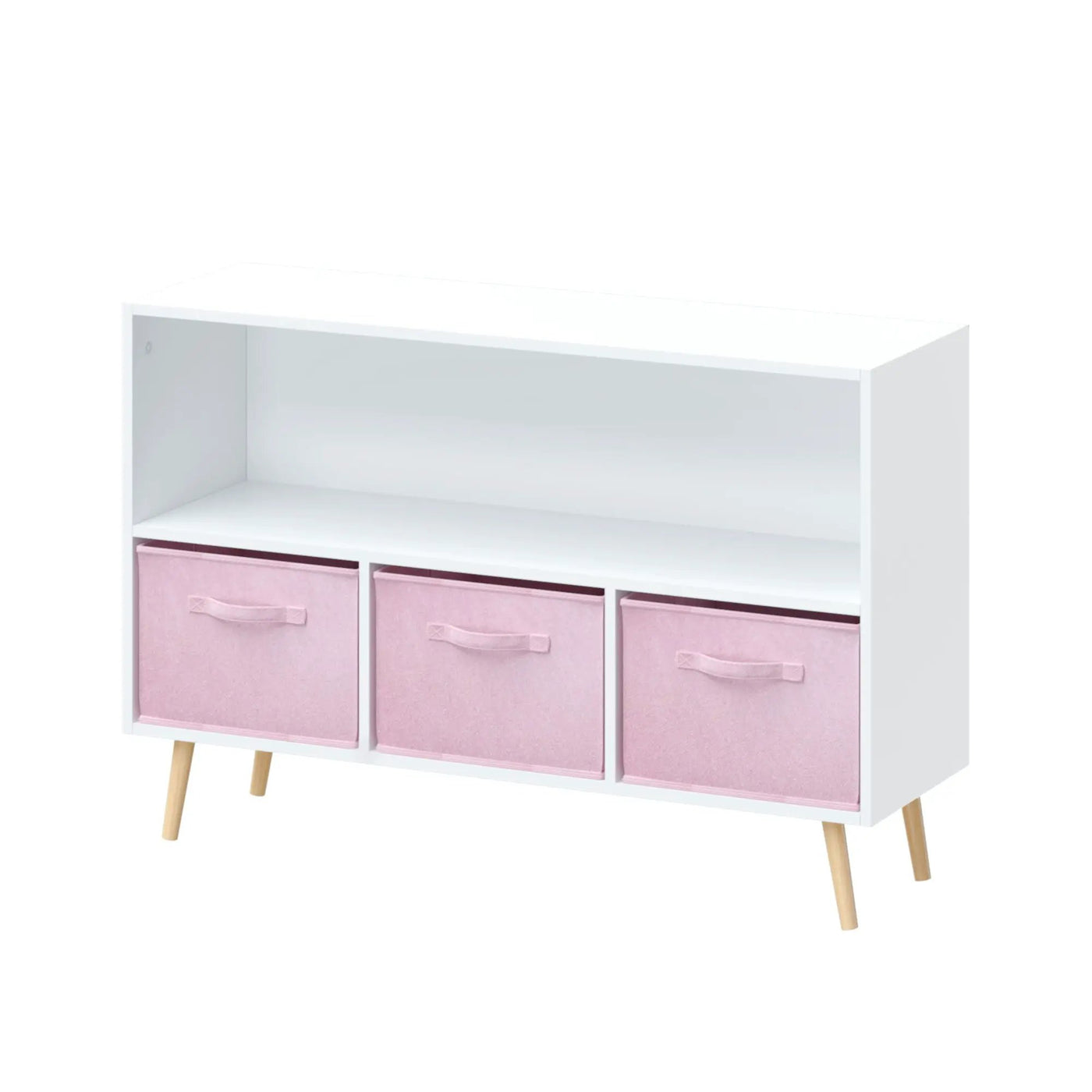 Bookcase With Collapsible Drawers, Book Display Organizer by HouseOfZazla