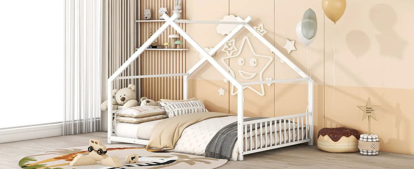 Metal House Bed by HouseOfZazla