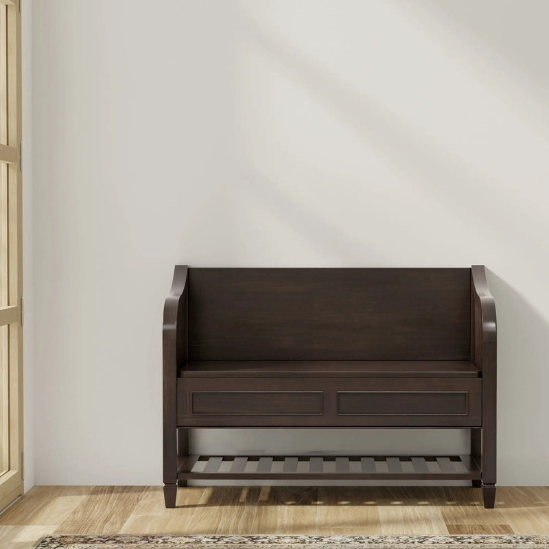Connaught - Entryway Storage Bench With Shelf - Chestnut by Unique Piece Furniture