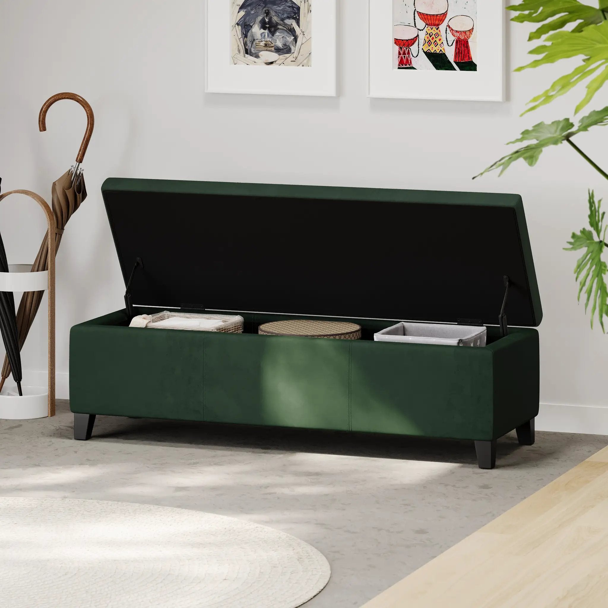 Indoor Forest Storage Bench by HouseOfZazla