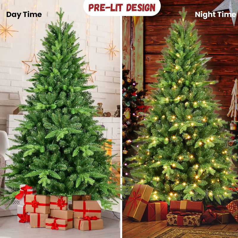 7ft Pre-Lit Christmas Tree with 450 Warm Lights, photo 2 of 10