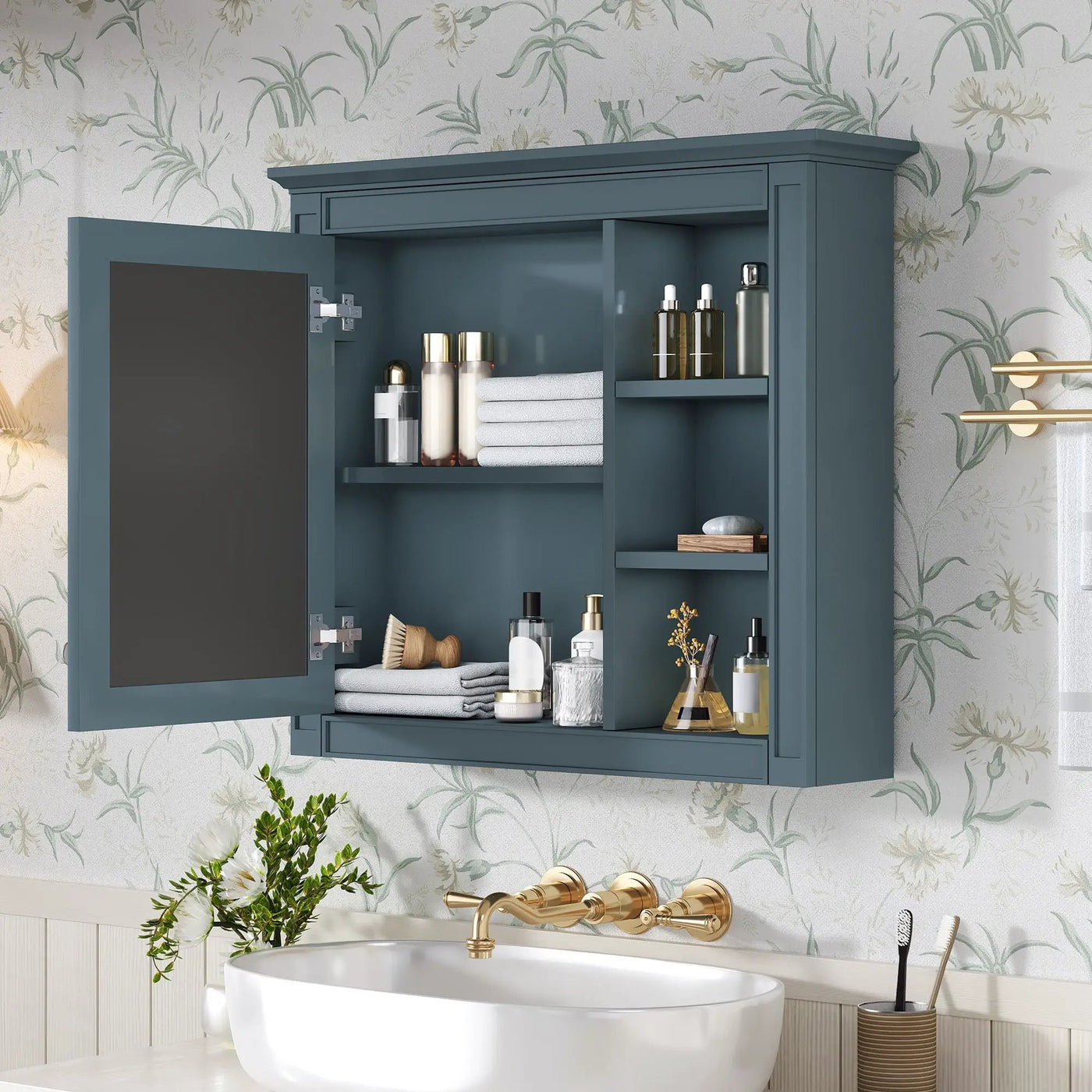 Modern Wall-Mounted Medicine Cabinet With Mirror by Unique Piece Furniture