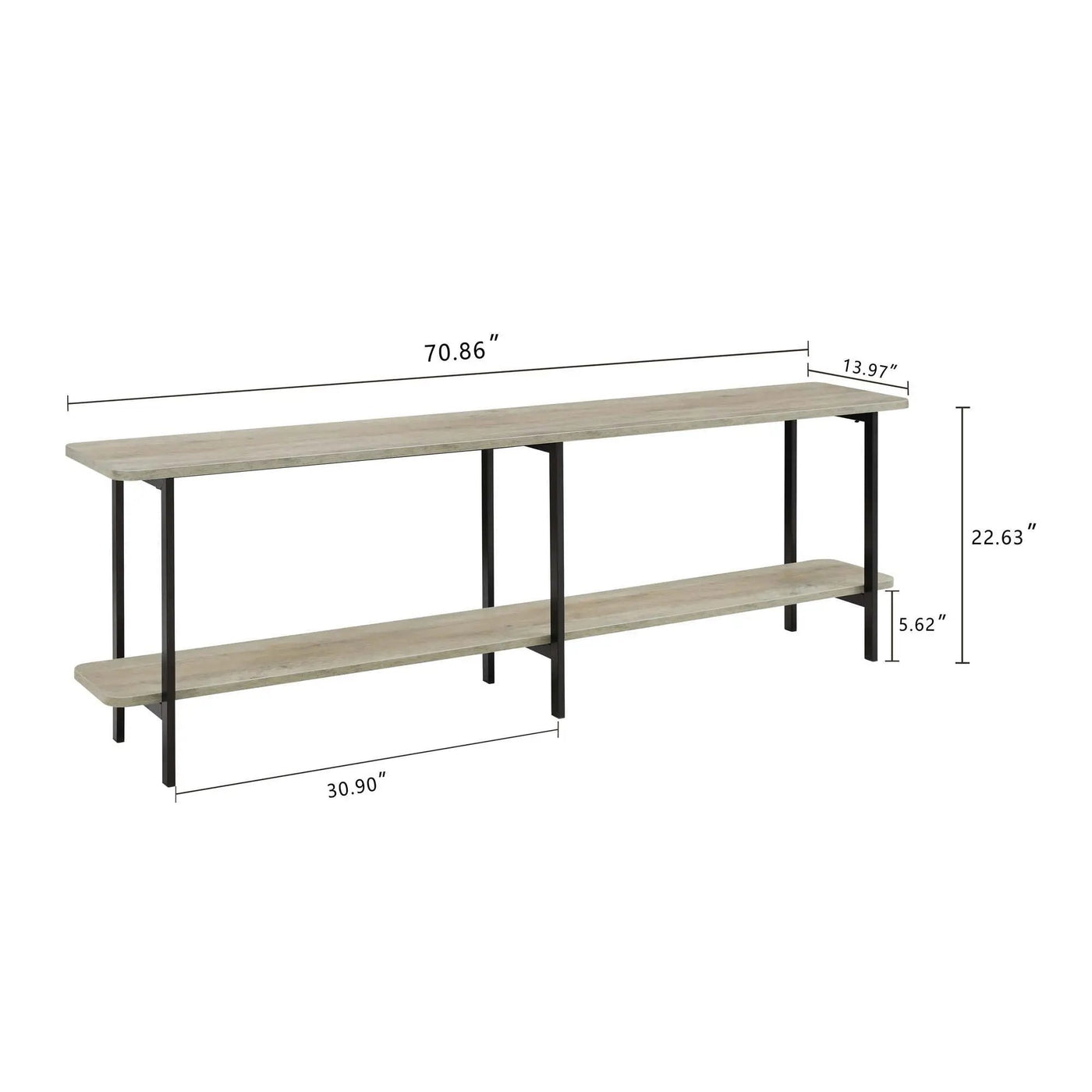 Celine - 2 Shelf Console Table by HouseOfZazla
