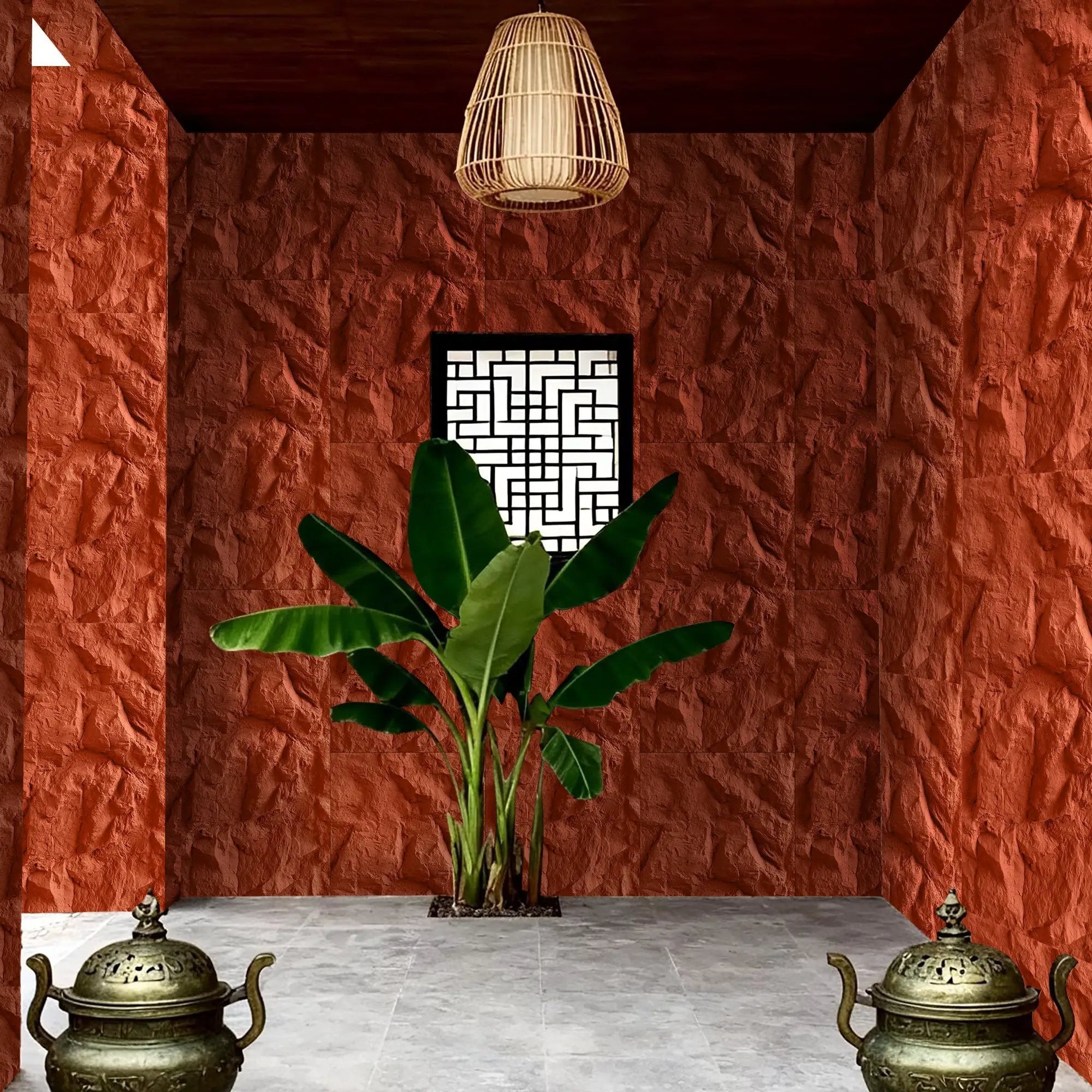 3D Faux Stone Wall Panels - Set of 6 by HouseOfZazla