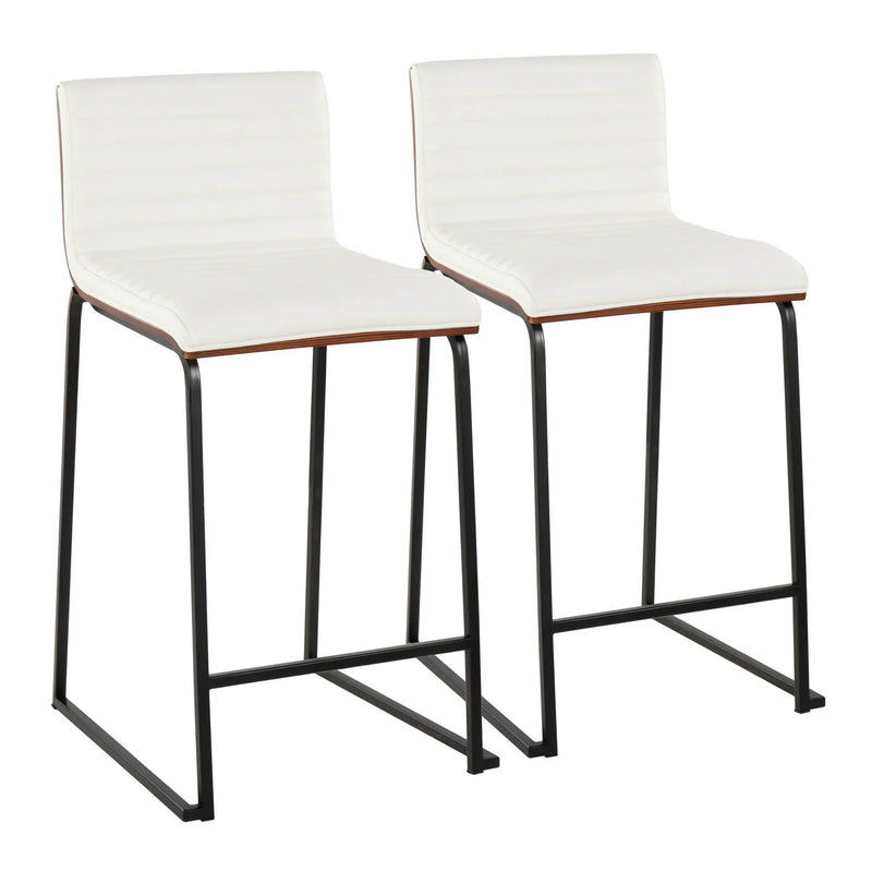 Mason Mara - Contemporary Fixed Height Quality Counter Stool (Set of 2) by HouseOfZazla