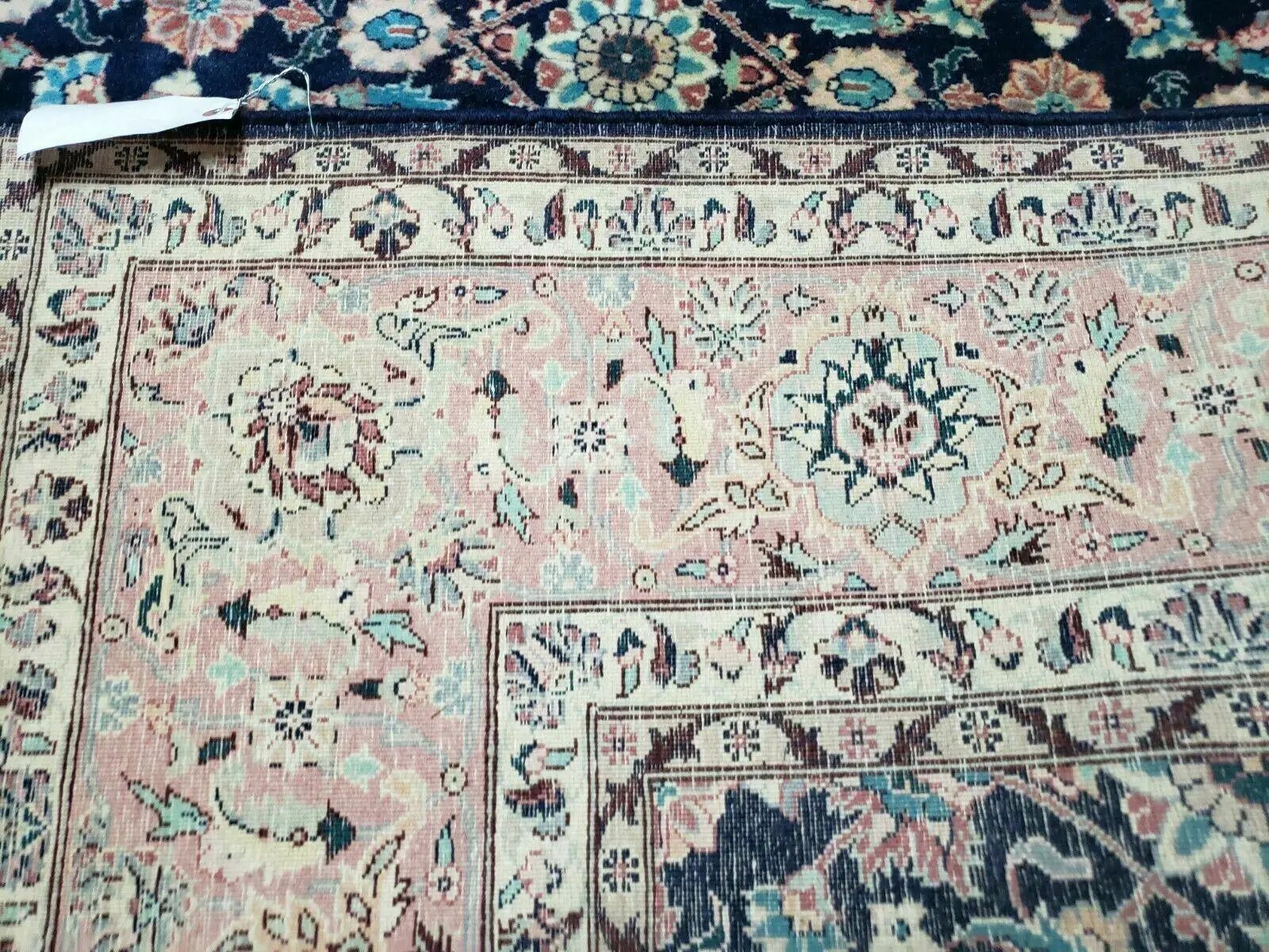 Square Indo Persian Rug 6x6, Hand Knotted, Wool, Allover Pattern by Jewel Rugs