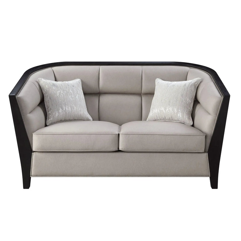 Zemocryss - Loveseat With 2 Pillows - Beige Fabric by Unique Piece Furniture