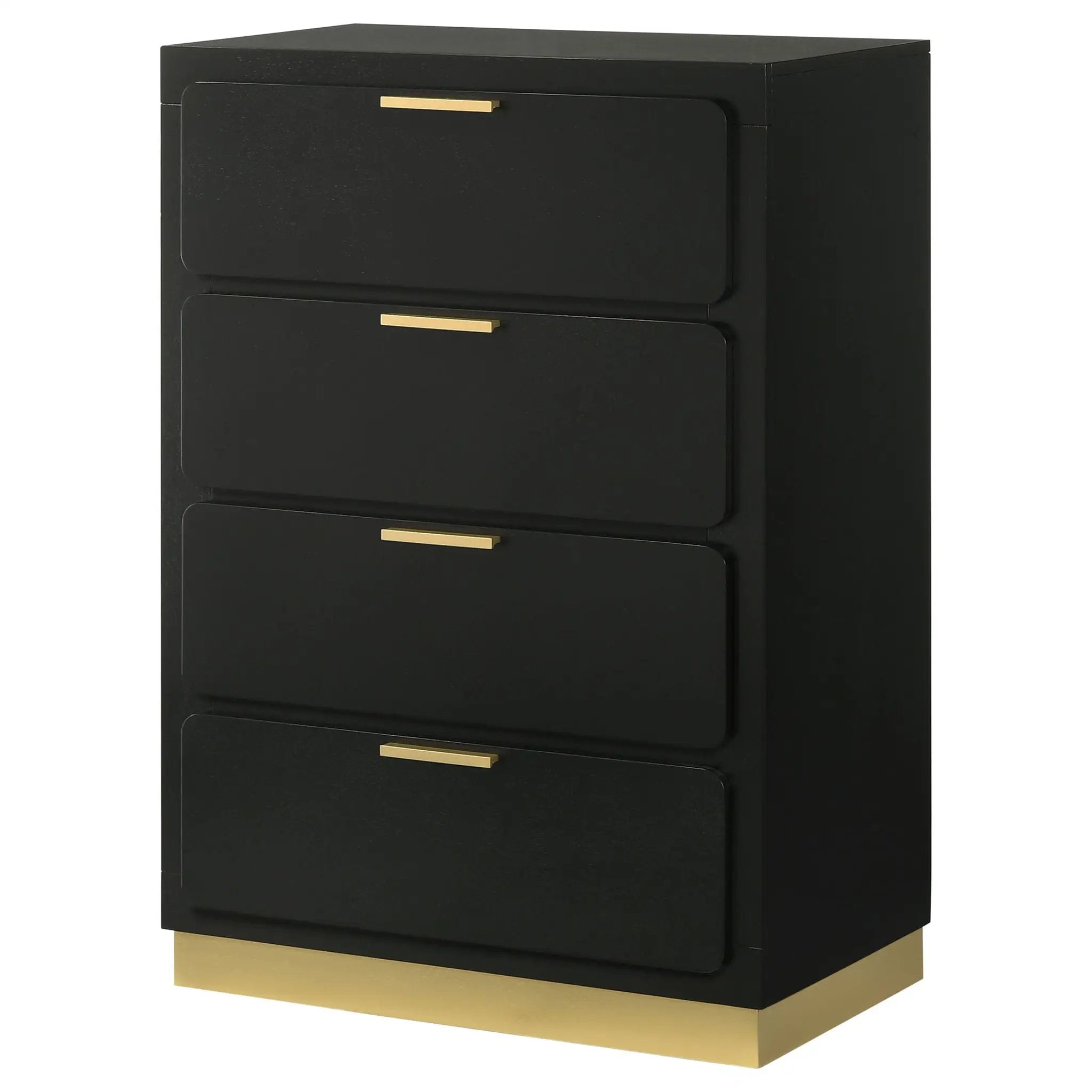 Caraway 4-drawer Bedroom Chest Black by Unique Piece Furniture