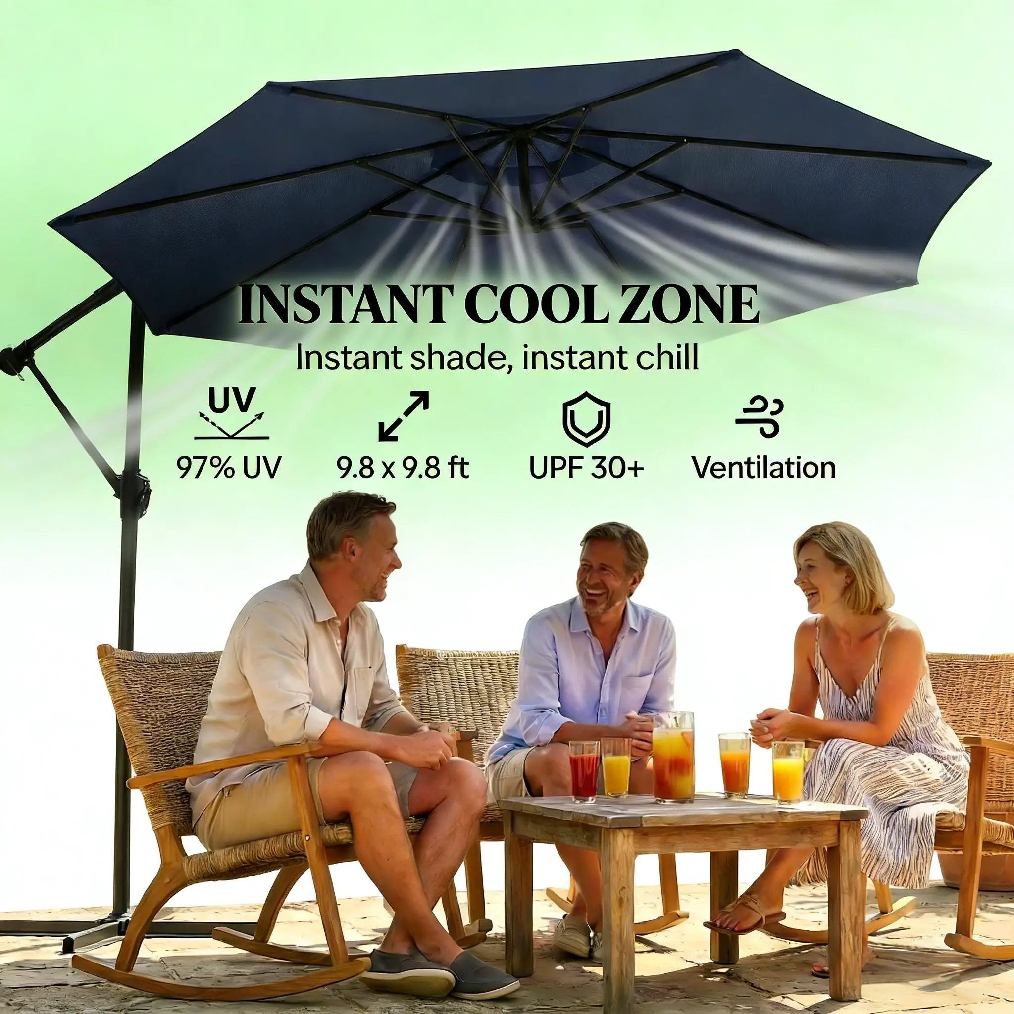 Outdoor Hanging Cantilever Umbrella by HouseOfZazla