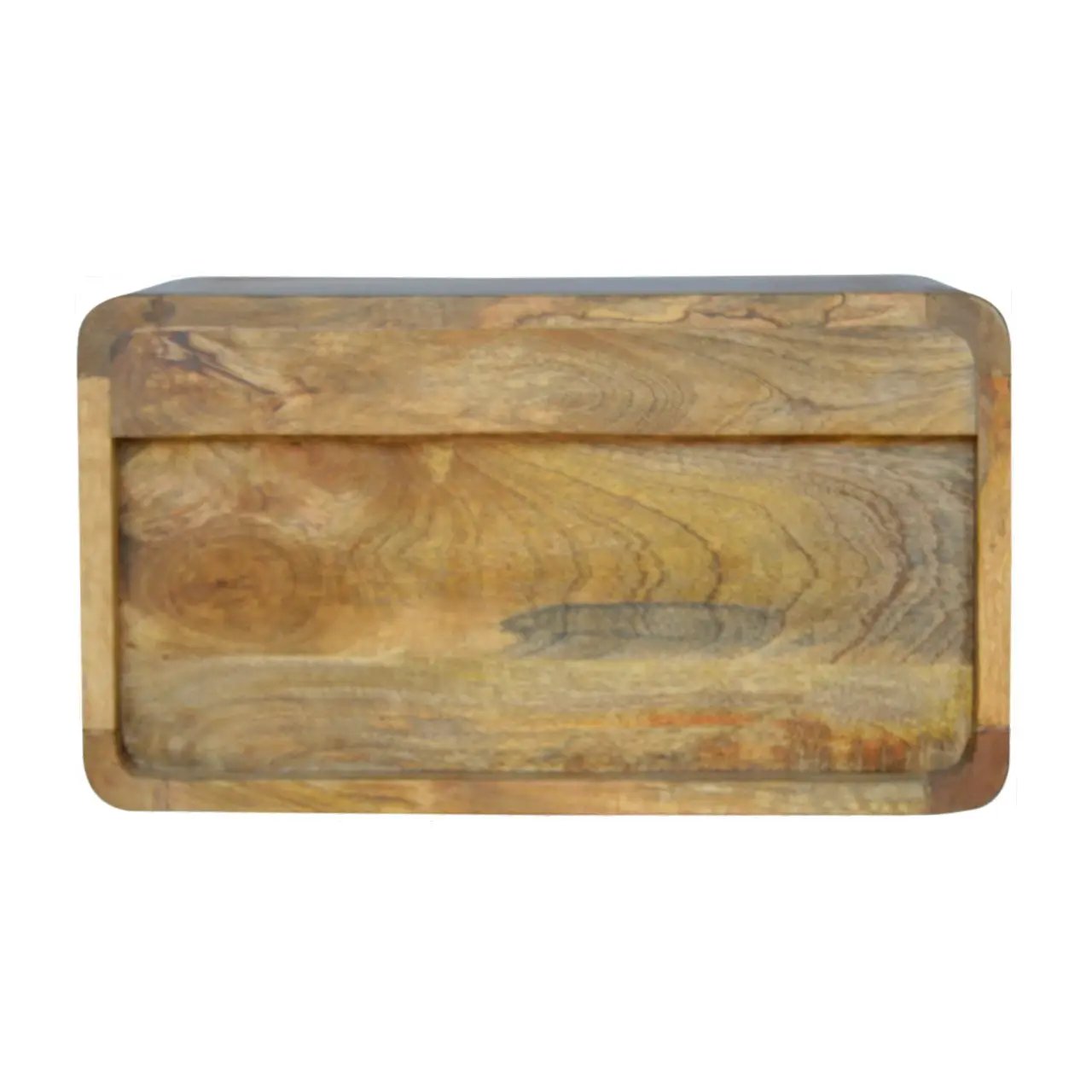 Solid Wood Floating Curve Open Slot Nightstand by HouseOfZazla