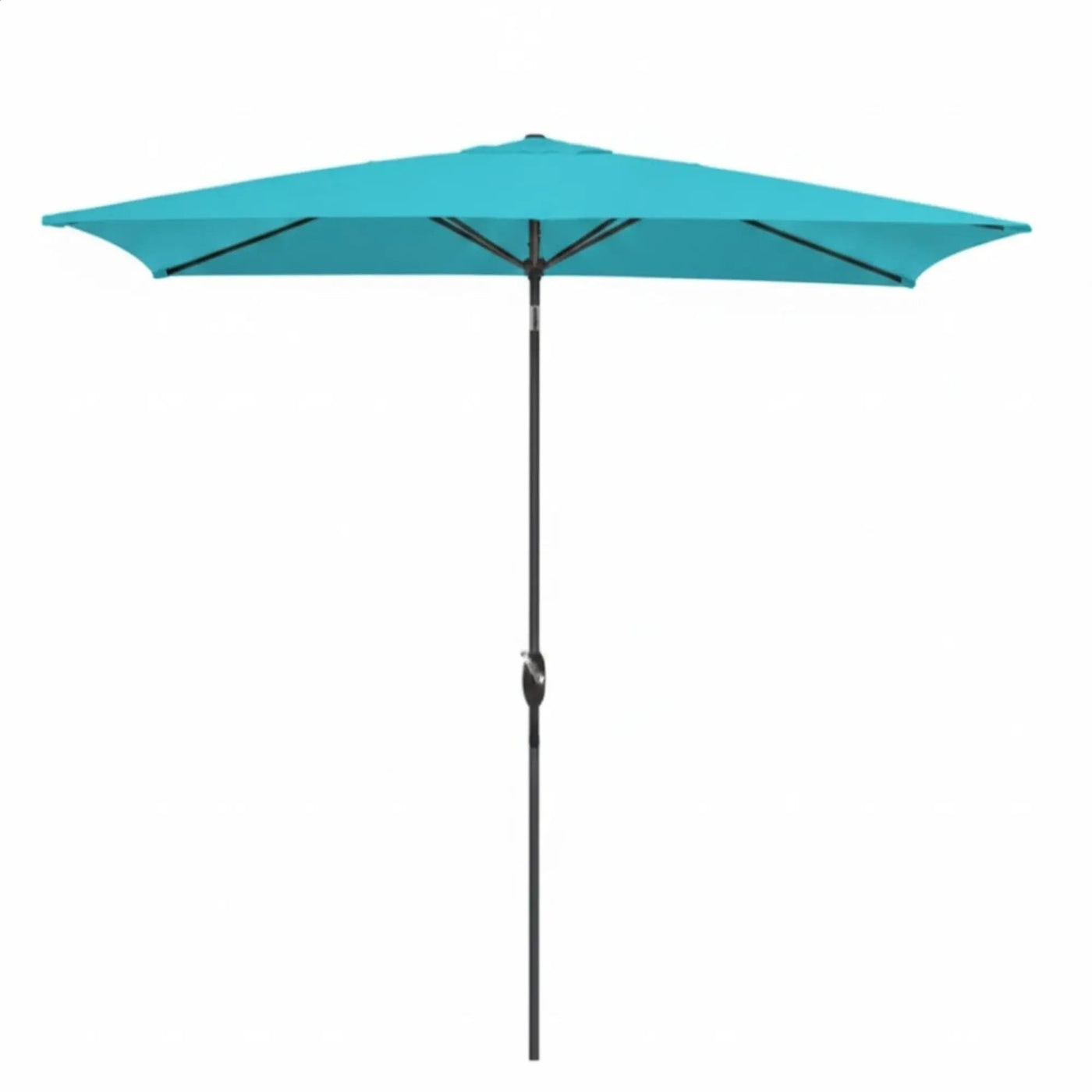 Rectangular Patio Umbrella With Crank Tilt, Polyester UV-Resistant Canopy by HouseOfZazla