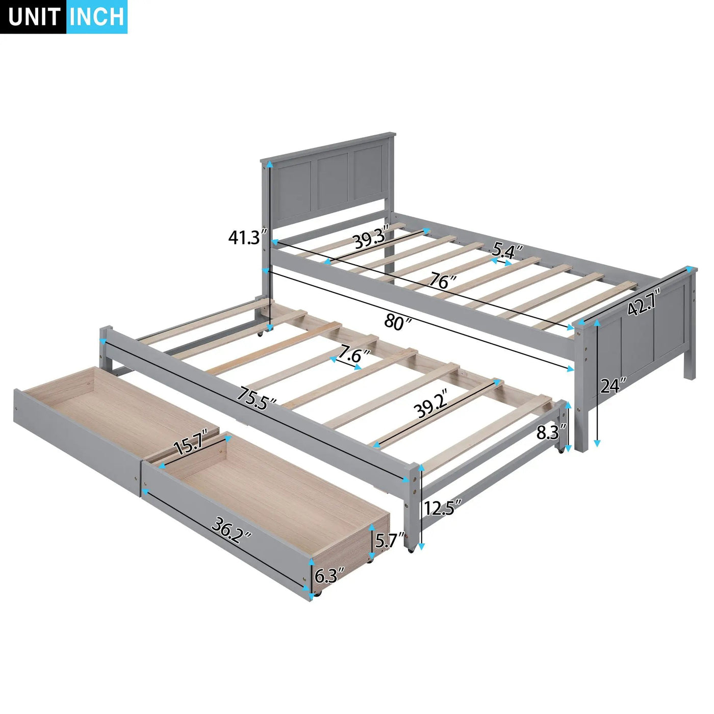 Platform Bed With Trundle And Drawers by HouseOfZazla