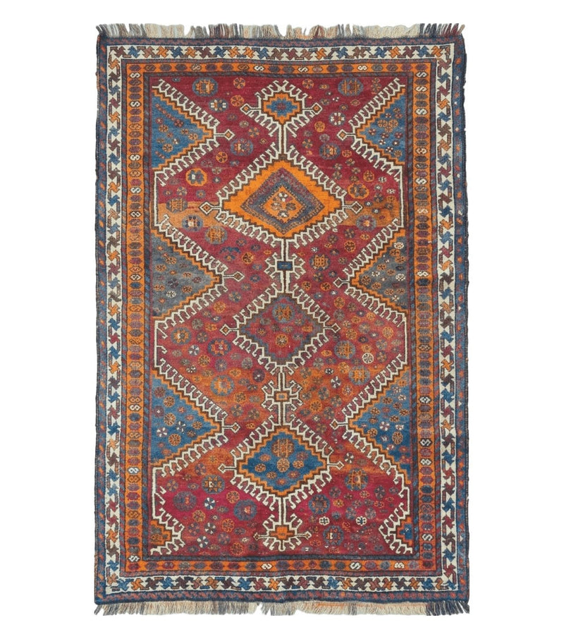 4' X 7' Antique Handmade Tribal Turkish Wool Rug Nice by Jewel Rugs
