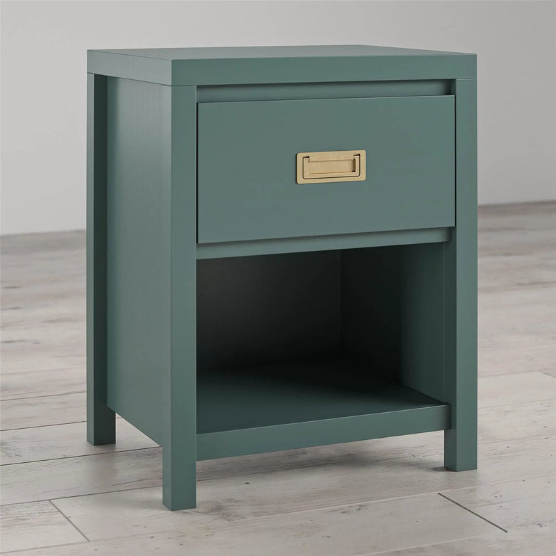 Haven - 1 Drawer Nightstand - Green by HouseOfZazla