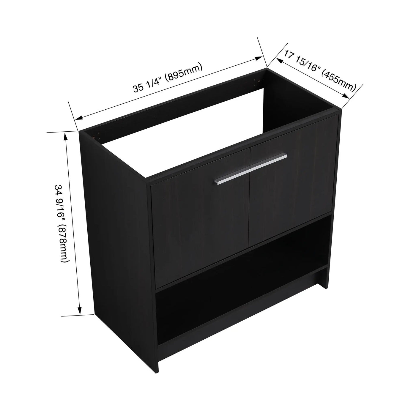Modern Freestanding Bathroom Vanity With 2 Doors by HouseOfZazla