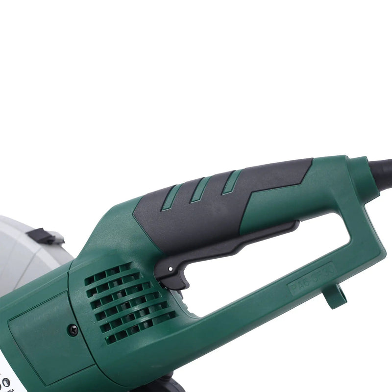 Portable Electric Corded Circular Concrete Saw 14" Wet / Dry Cutter 2600W Green Steel With Water Line & Guide Roller - Green by HouseOfZazla